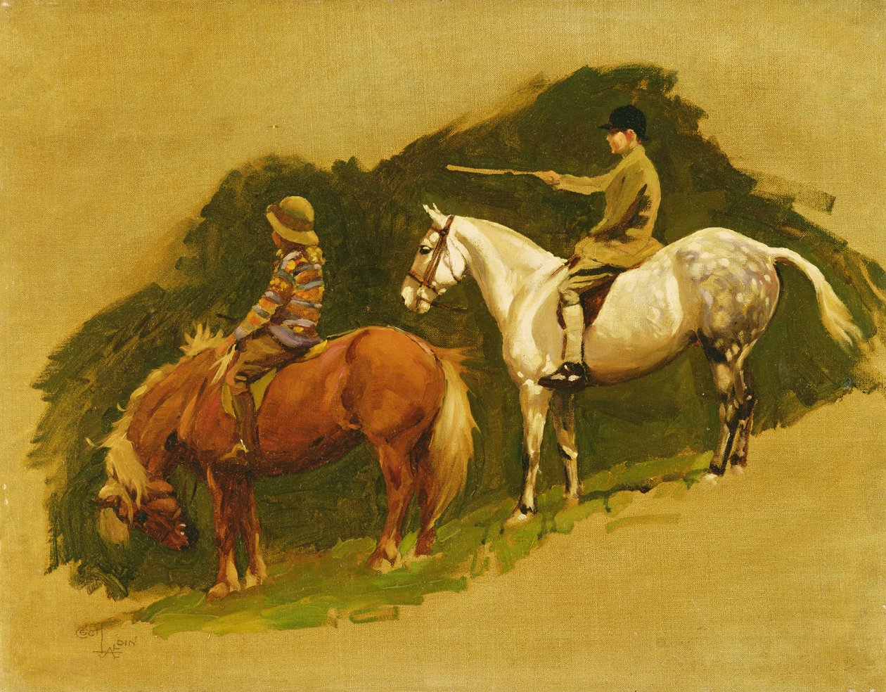 Tutkimus Cloutsham Farmille, Exmoor ("Devon ja Somerset") 1925 tekijältä Cecil Charles Windsor Aldin