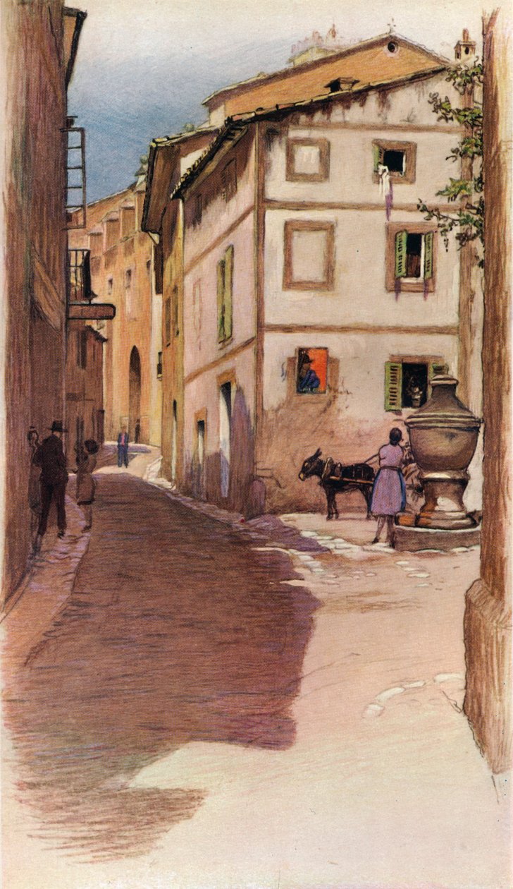 Mallorcan Street Scene, 1900-luku 1931 tekijältä Cecil Charles Windsor Aldin