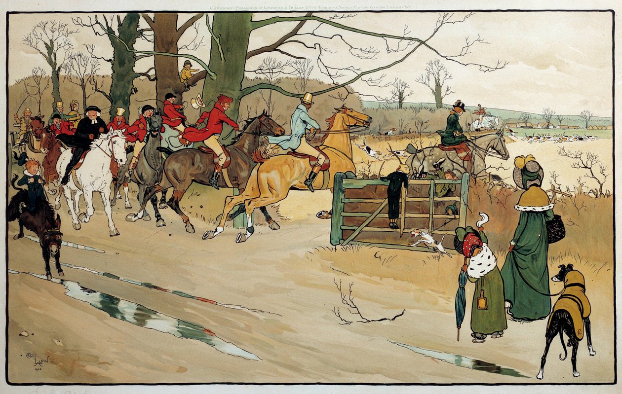 Kaiverrus Cecil Aldin (1870 -?), Englanti. Coll. Osa tekijältä Cecil Charles Windsor Aldin