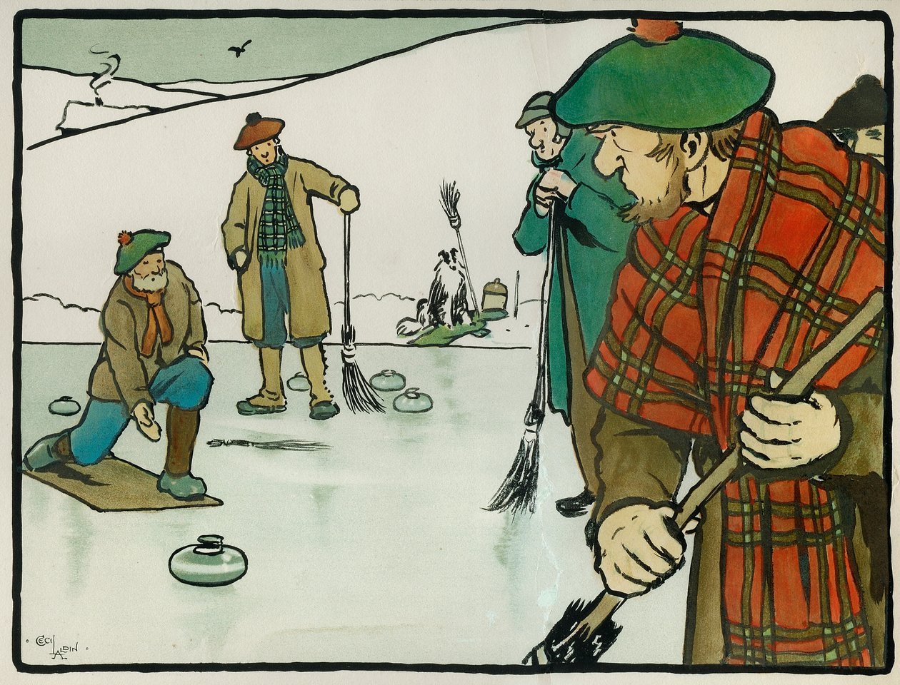 Vanha englantilainen urheilu ja pelit: Curling tekijältä Cecil Charles Windsor Aldin