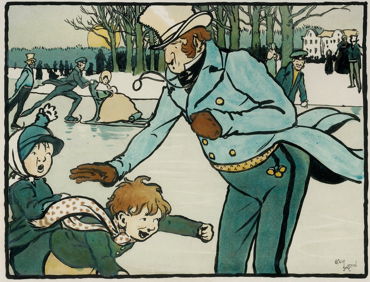 Vanha englantilainen urheilu ja pelit: Luistelu tekijältä Cecil Charles Windsor Aldin