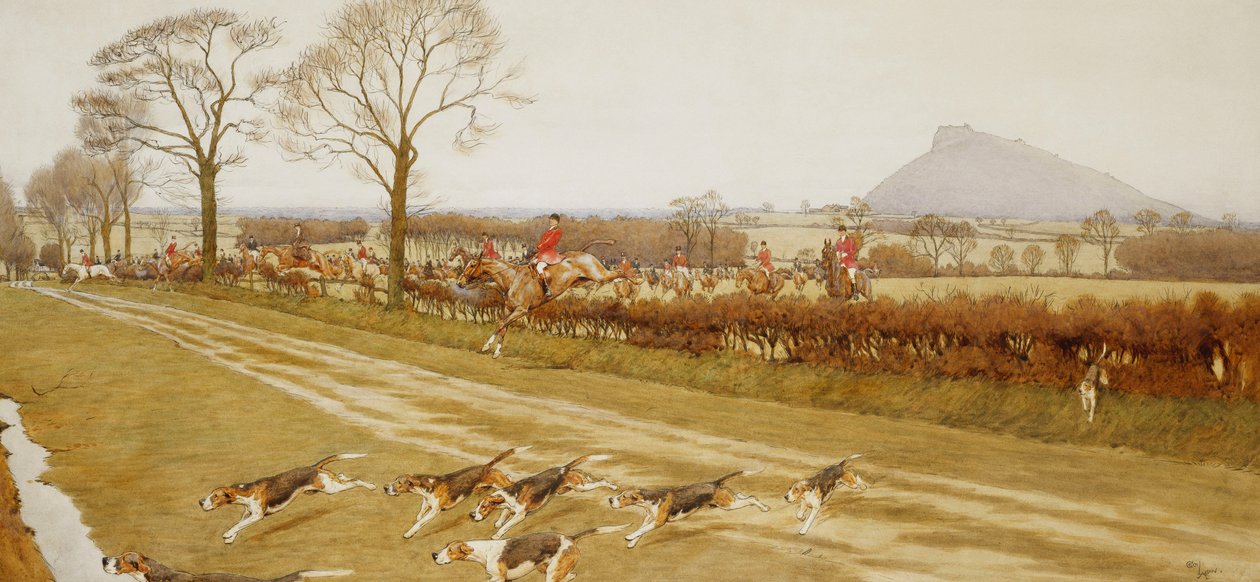 Cheshire - kaukana Tattenhallista, 1912 tekijältä Cecil Charles Windsor Aldin