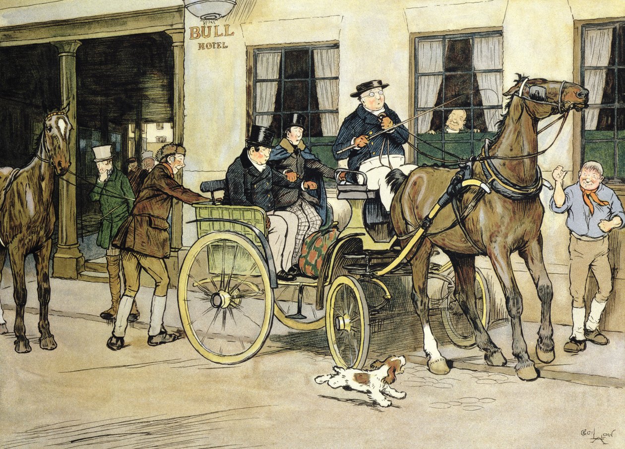 Pickwickilaiset aloittavat Rochesterin Bull-hotellista tekijältä Cecil Charles Windsor Aldin