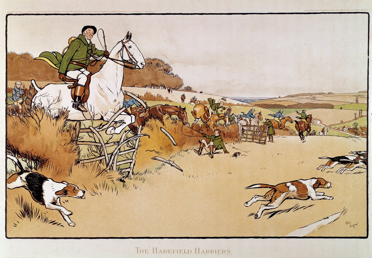 Cecil Aldinin (1870-1935) akvarelli 1800-luvun yksityinen kokoelma tekijältä Cecil Charles Windsor Aldin