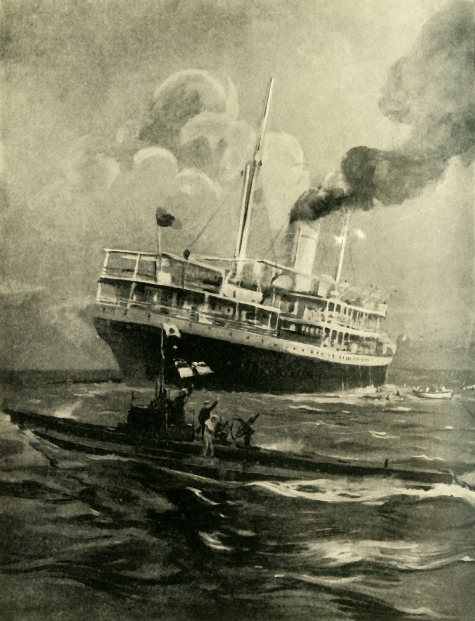 Falaban uppoaminen, ensimmäinen maailmansota, 28. maaliskuuta 1915, c1920. tekijältä Cecil King