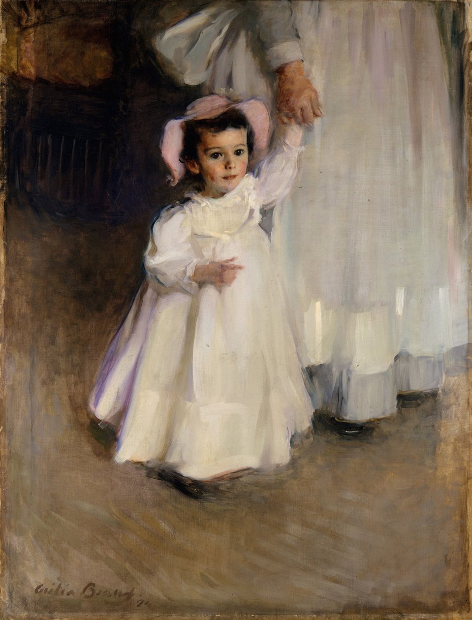Ernesta (lapsi sairaanhoitajan kanssa), 1894 tekijältä Cecilia Beaux