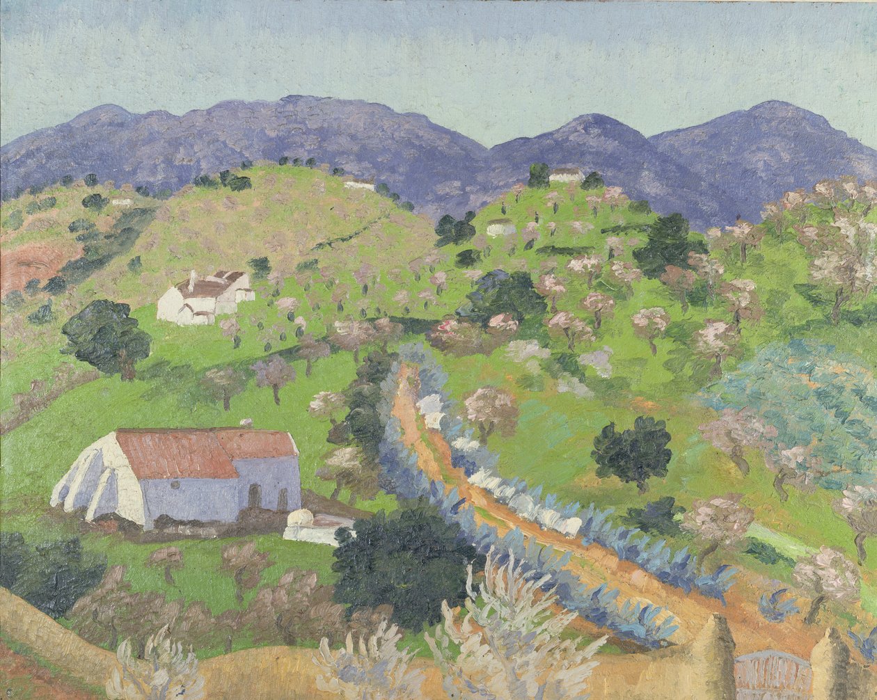 Maisema lähellä Lagoa, Algarve, Portugali tekijältä Cedric Morris