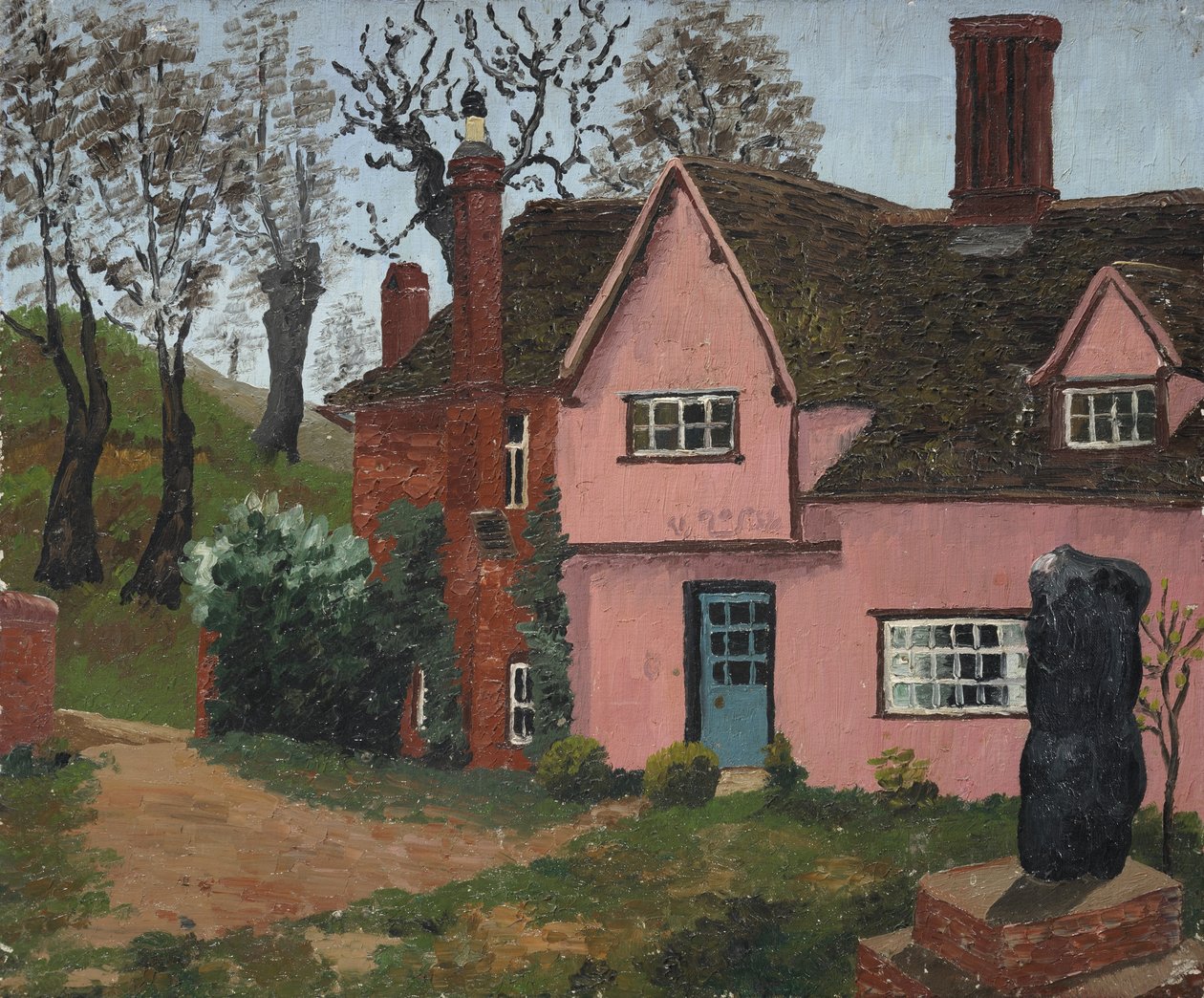 Pound Farm (öljy kankaalle) tekijältä Cedric Morris