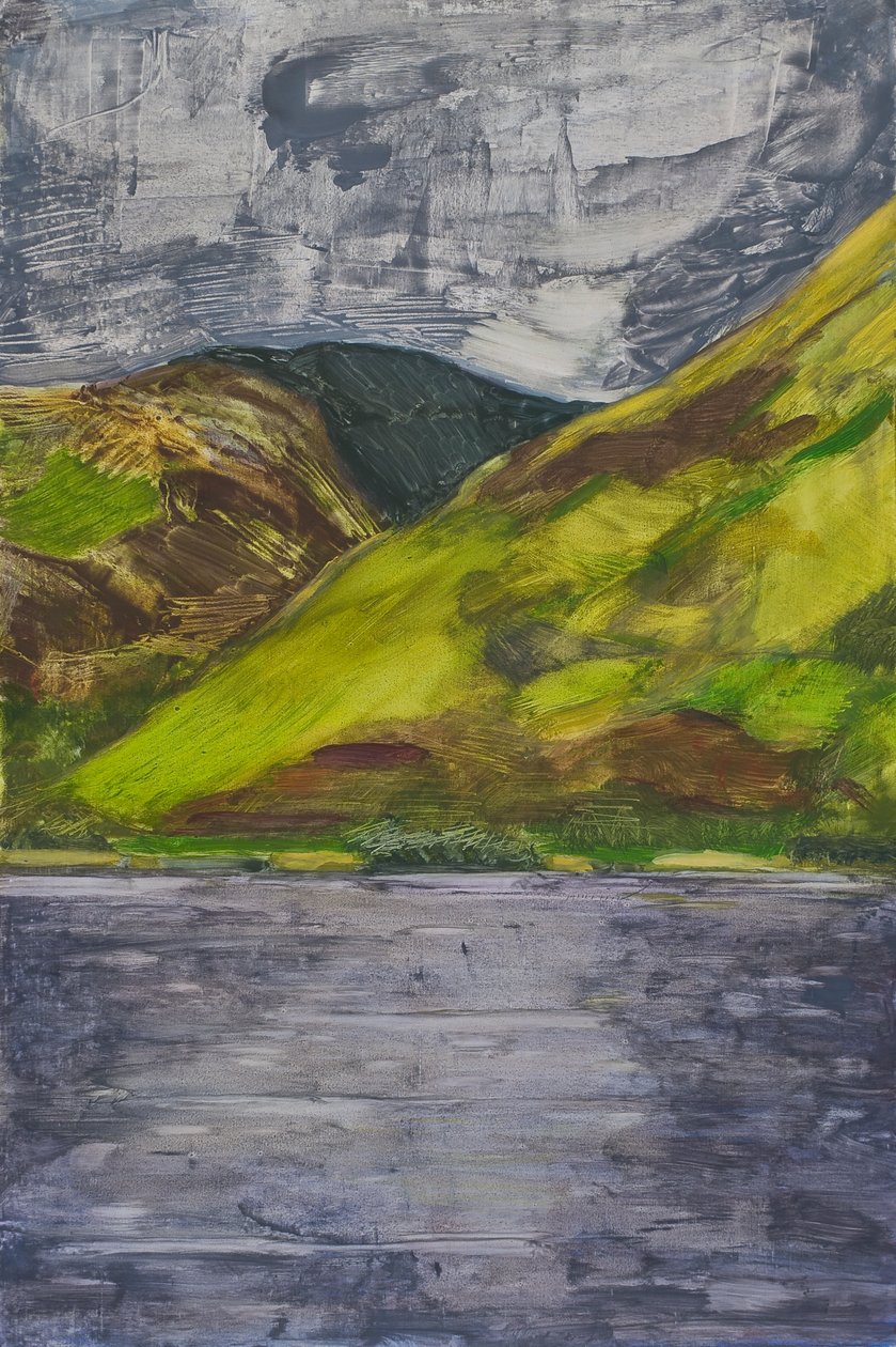 Talyllyn-järvi, Wales, 2010 (Öljy paneelille) tekijältä Celia Montague