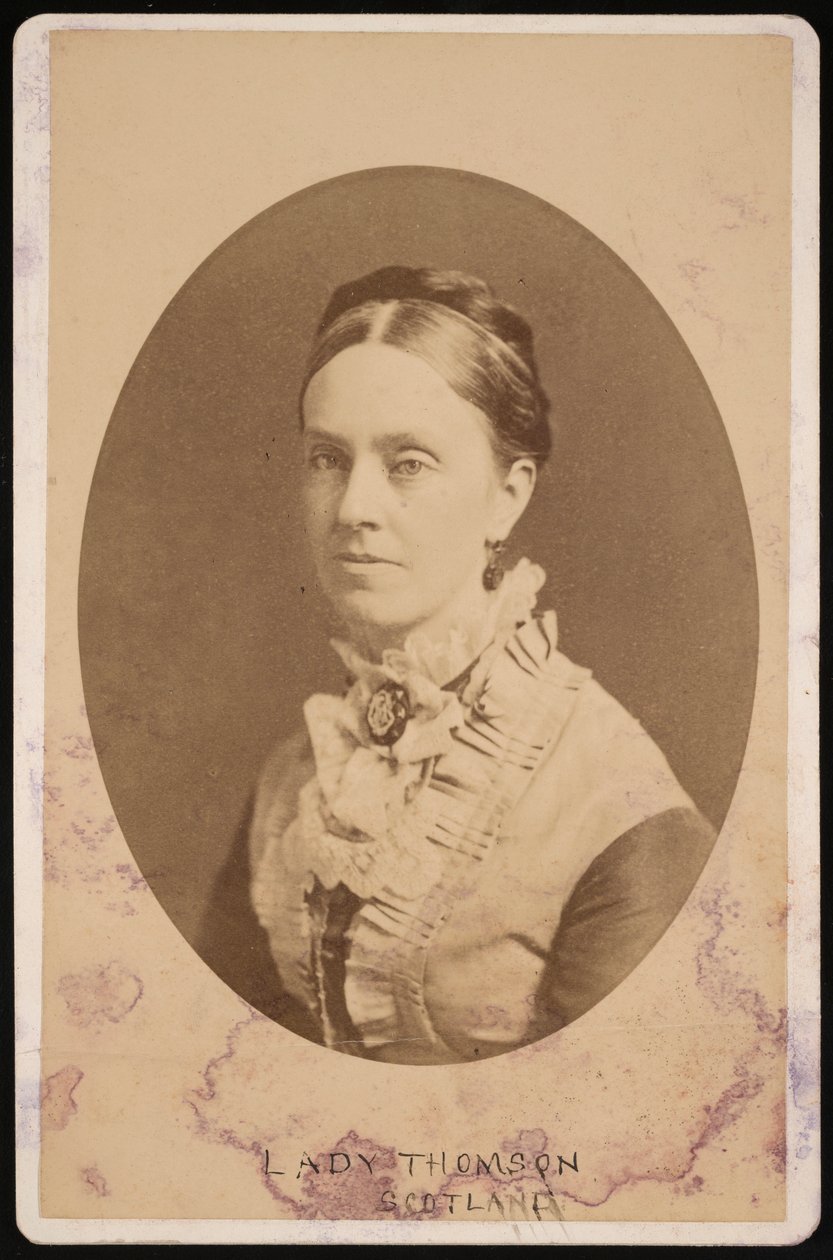 Lady Frances Anna Blandy Thomsonin muotokuva, paronitar Kelvin 1837-1916, 1876. tekijältä Centennial Photographic Company