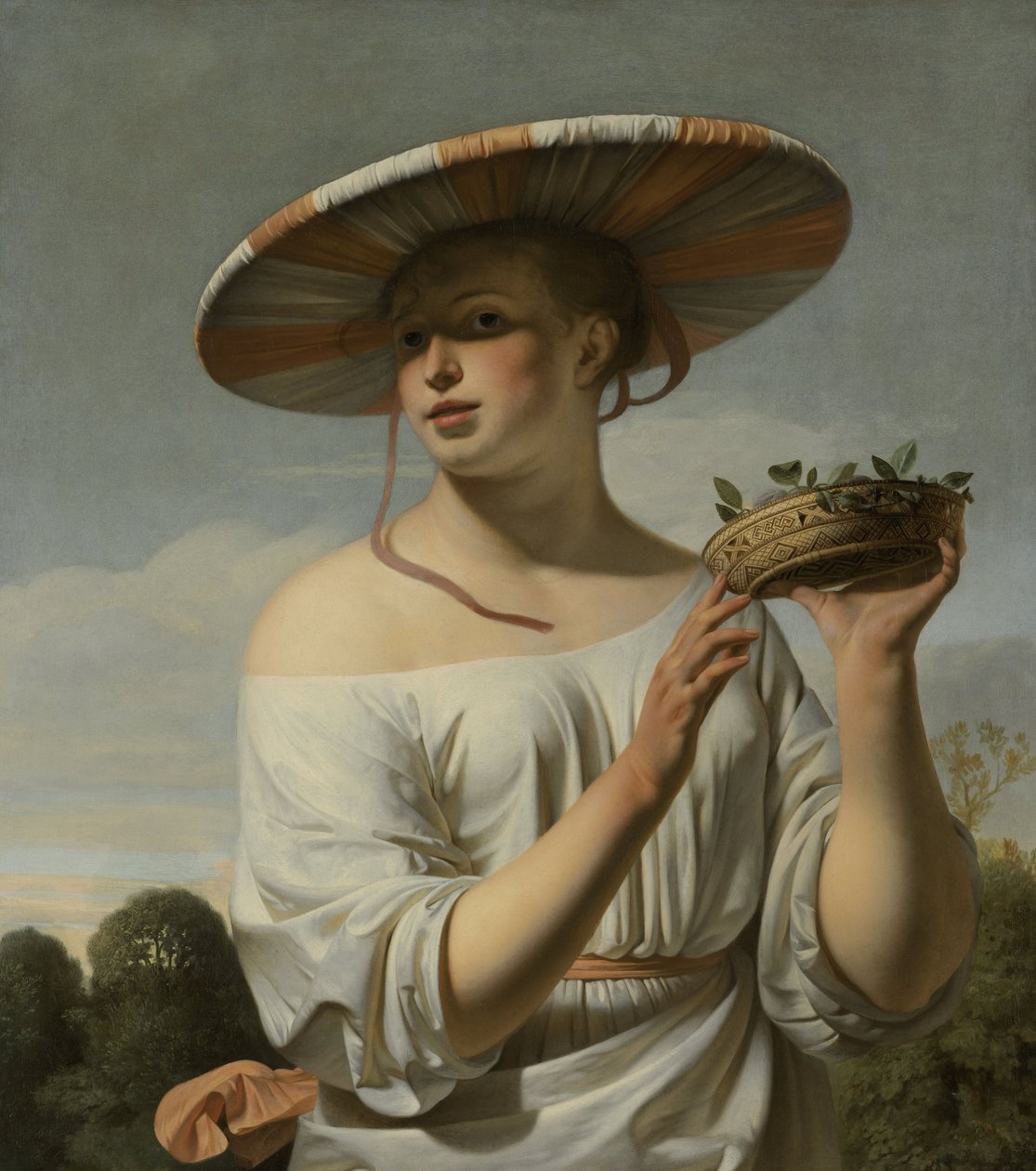 Tyttö suuressa hatussa, n. 1645-1650 (öljy kankaalle) tekijältä Cesar Boetius van Everdingen