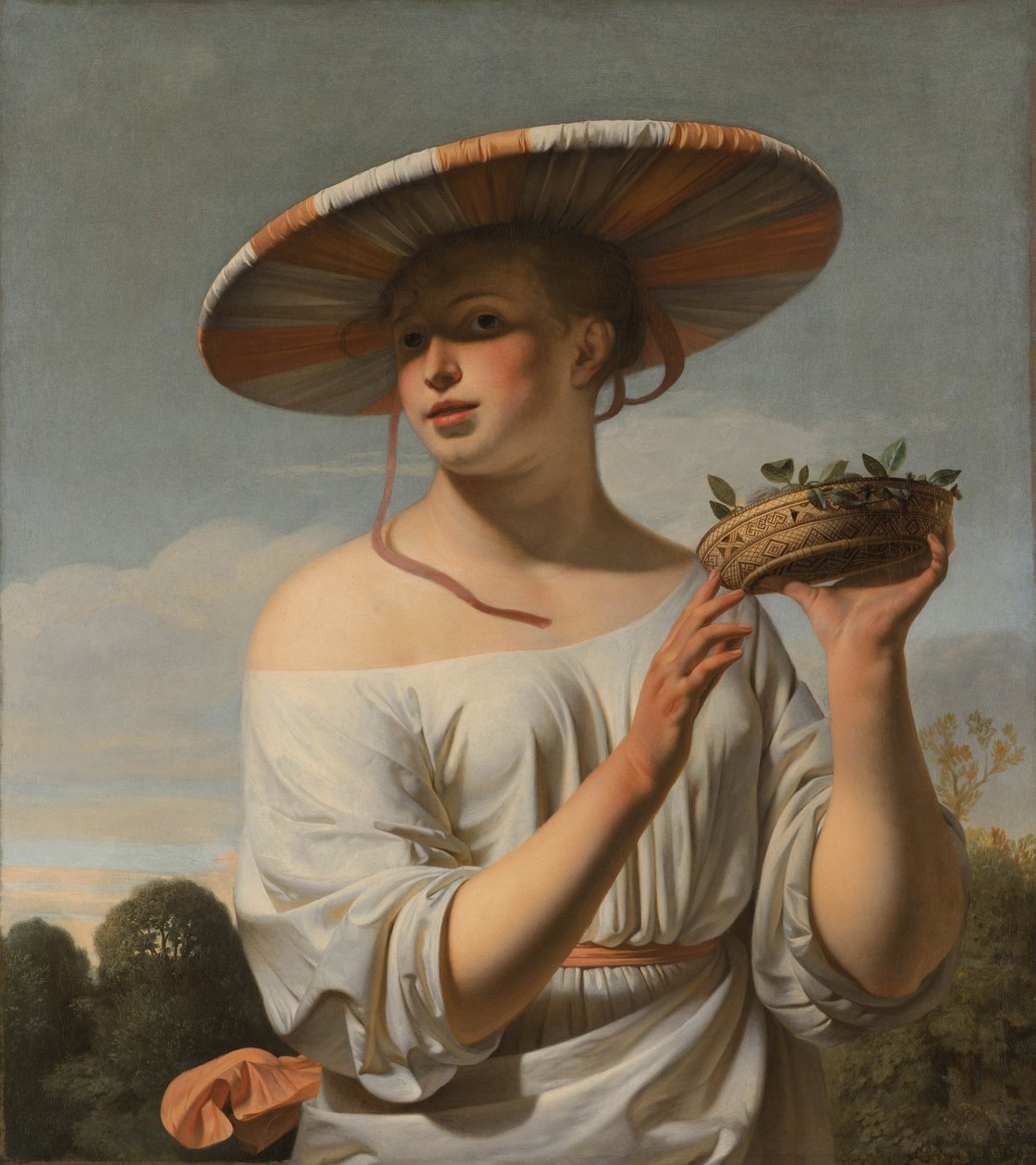 Tyttö suurella hatulla, 1645-1648 tekijältä Cesar Boetius van Everdingen