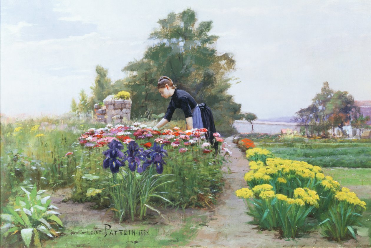 Kukkapuutarha, 1888 tekijältä Cesar Pattein