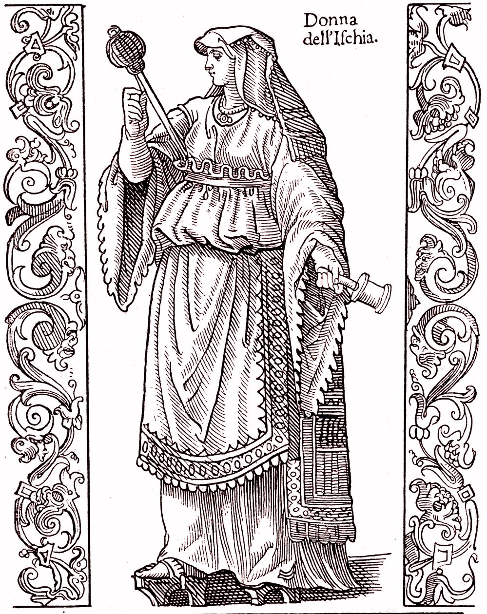 Talonpoika ISCHIAsta - italialainen puku 1600-luvulla tekijältä Cesare (after) Vecellio