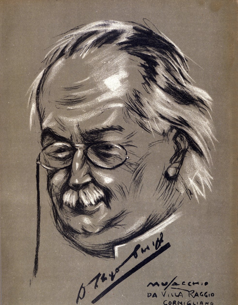 David Lloyd George (1863-1945), brittiläinen poliitikko. Cesare Musacchion (s. 1882) sarjakuva tekijältä Cesare Annibale Musacchio