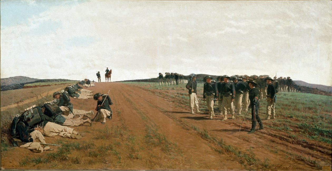 Syyskuu 1870, Bersaglieri kohti Porta Piaa. tekijältä Cesare Bartolena