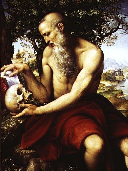 St. Jerome, n. 1507-1212 (öljy paneelille) tekijältä Cesare da Sesto