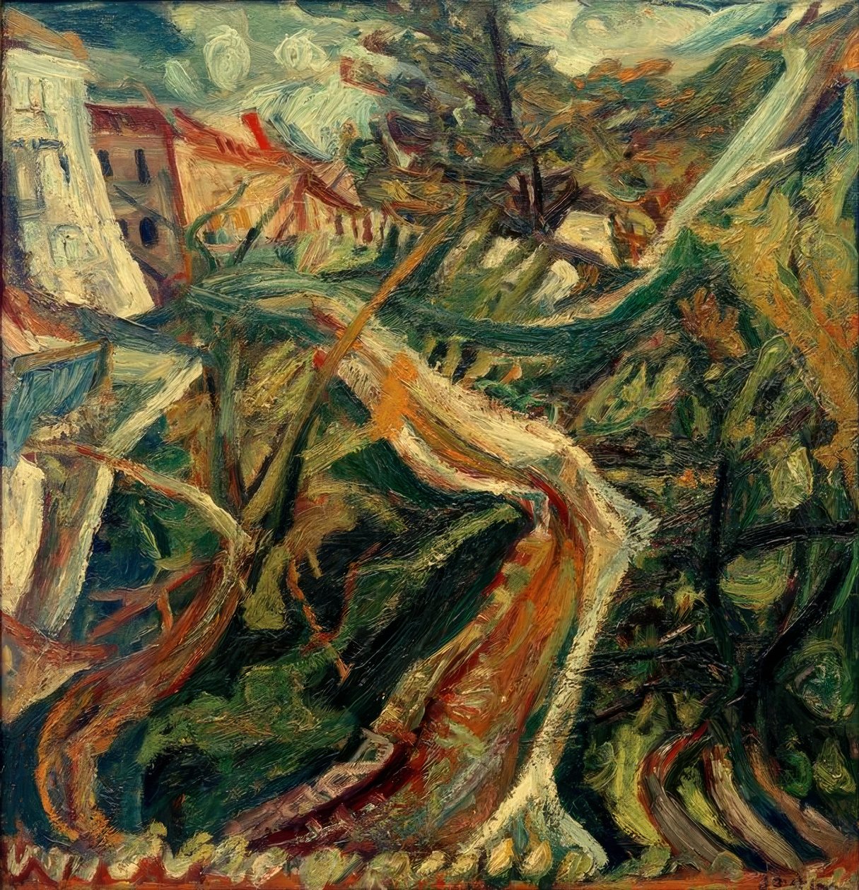 Ch. Soutine, Der Chemin de la fontaine des Tins in Céret tekijältä Chaim Soutine