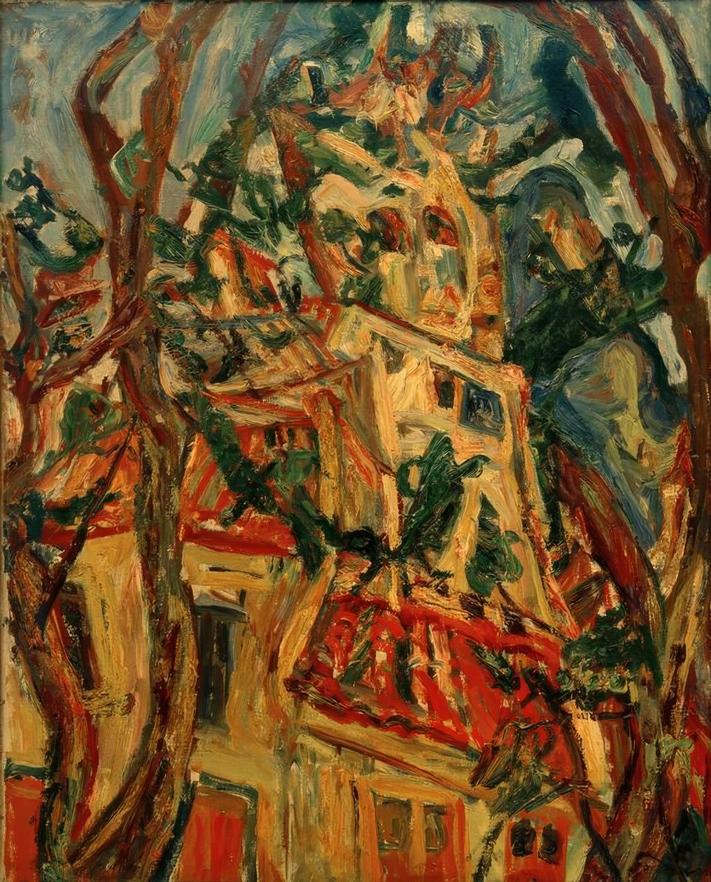 Ch. Soutine, Der Kirchturm von Saint-Pierre in Céret tekijältä Chaim Soutine