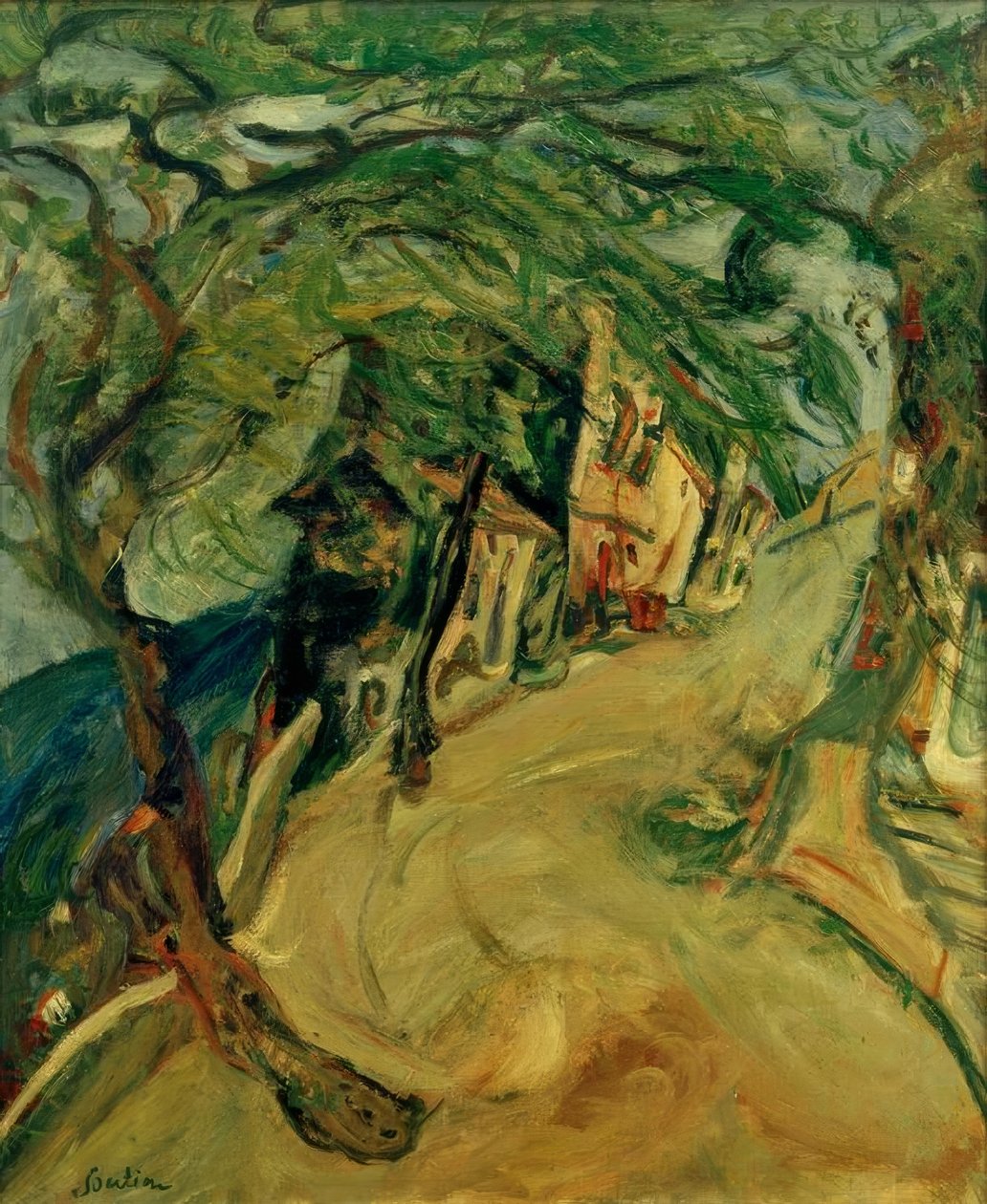 Ch. Soutine, Die Strasse zum Hügel tekijältä Chaim Soutine