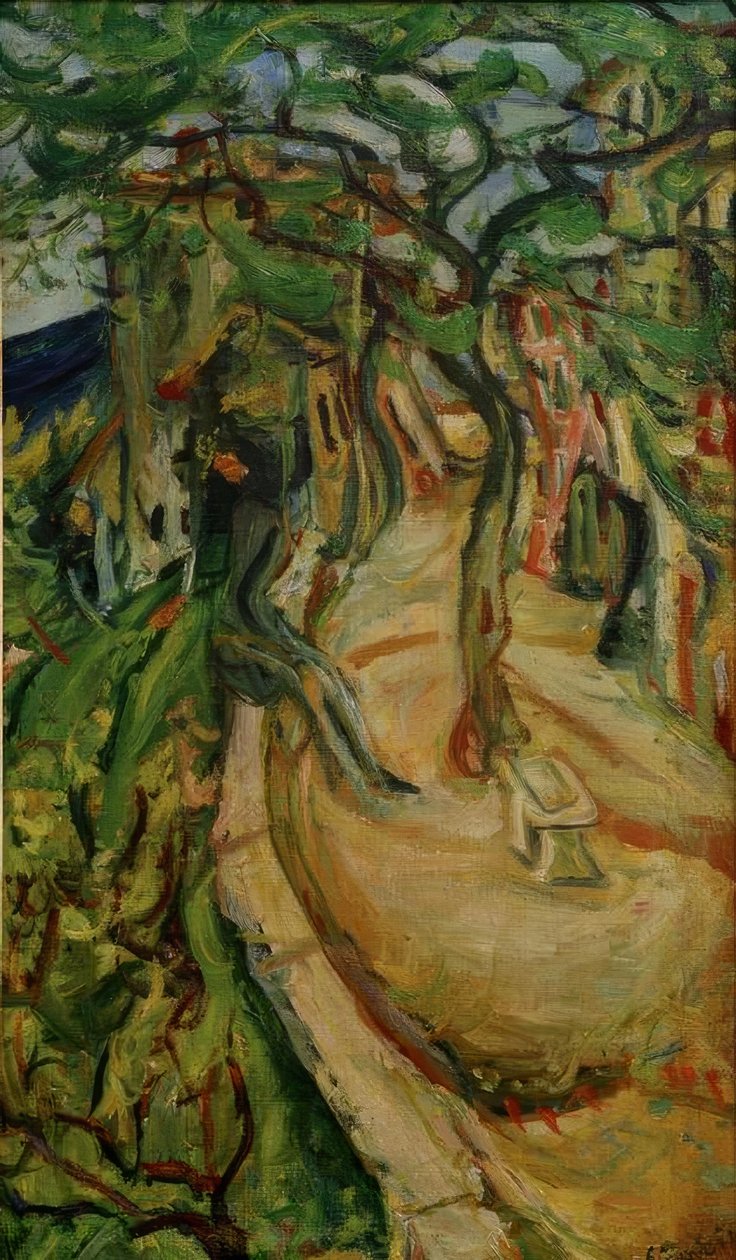 Ch. Soutine, Die Terrasse Vencessä tekijältä Chaim Soutine
