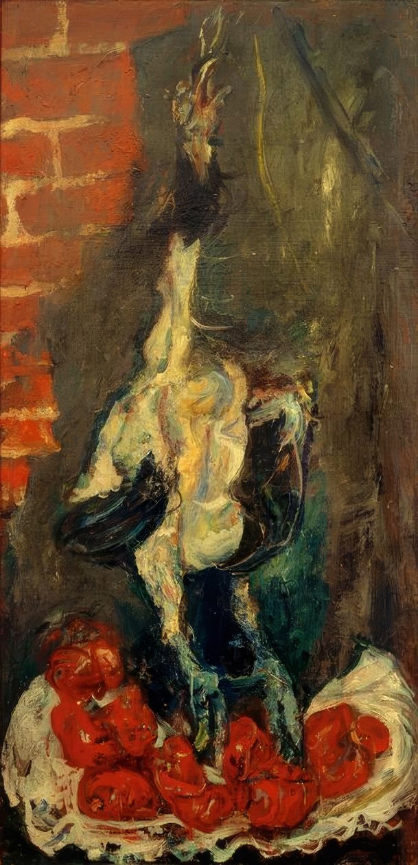 Ch. Soutine, Gerupfter Hahn und Tomaten tekijältä Chaim Soutine