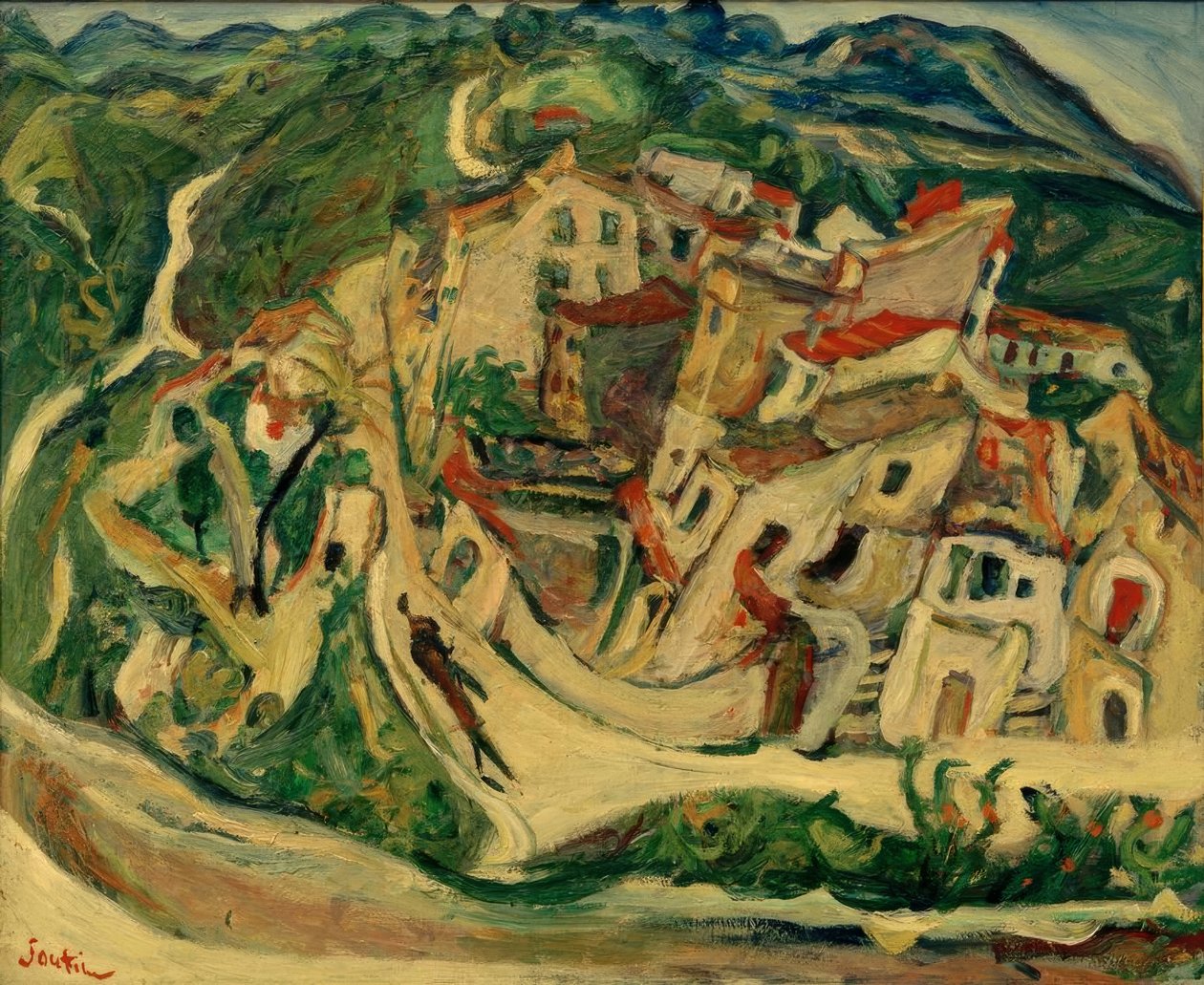 Ch. Soutine, Sicht auf Cagnes (La Gaude et les Baous) tekijältä Chaim Soutine