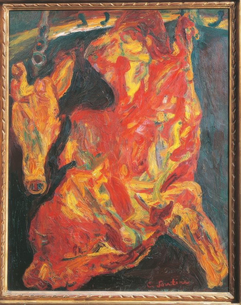 Chaïm Soutine, Rind und Kalbskopf / Gemälde 1925 tekijältä Chaim Soutine