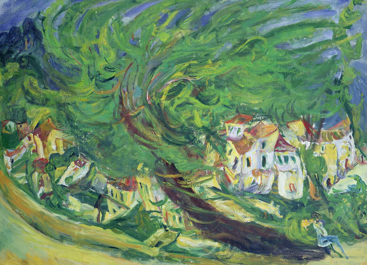Kaatunut puu, n. 1922-23 tekijältä Chaim Soutine
