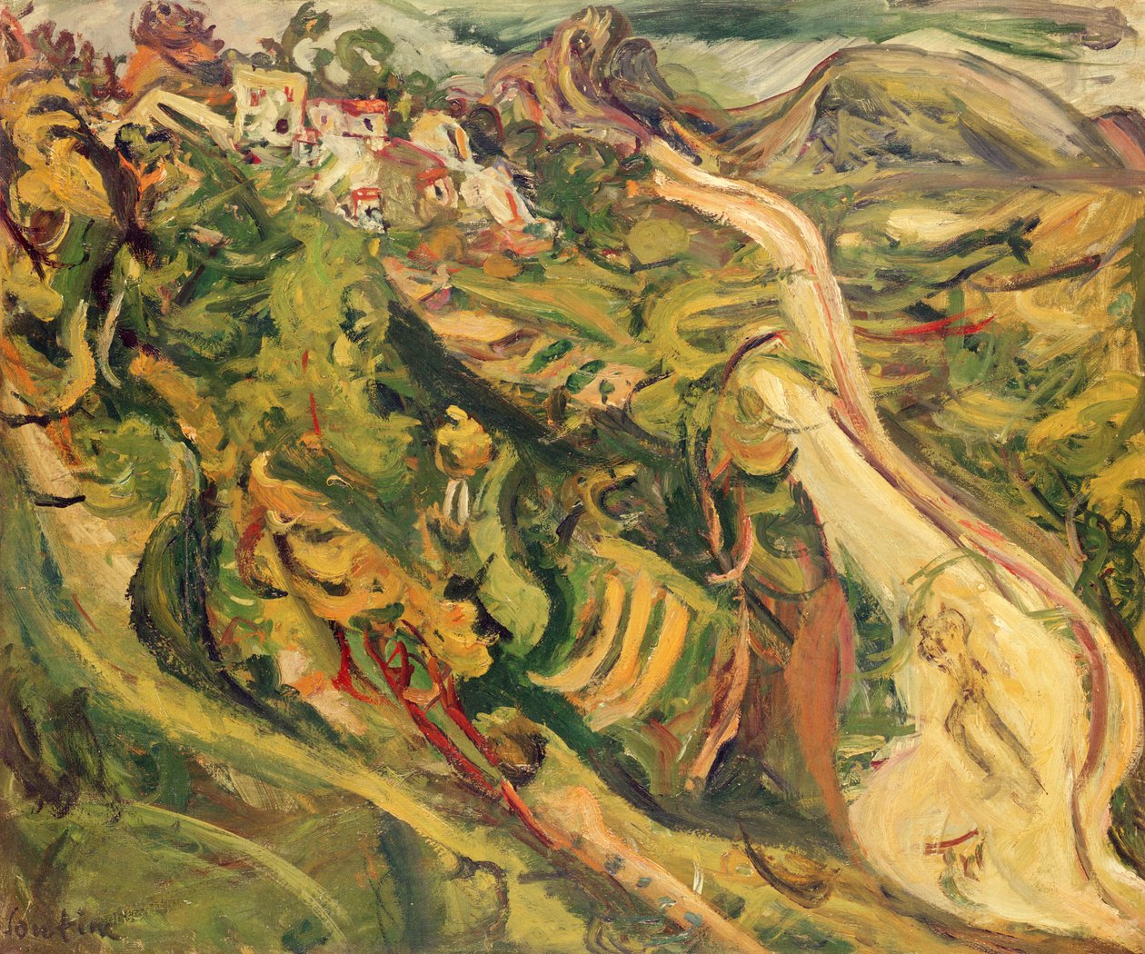 Maisema - Tie, 1922 tekijältä Chaim Soutine