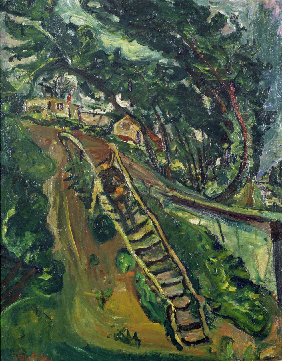 Mies kävelee portaita, 1922-3 tekijältä Chaim Soutine