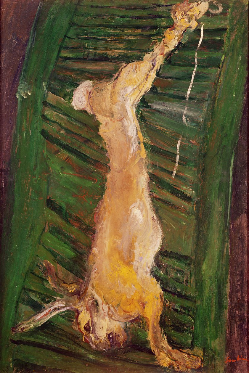 Jänis vihreällä sälekaihtimella, n.1924-25 tekijältä Chaim Soutine