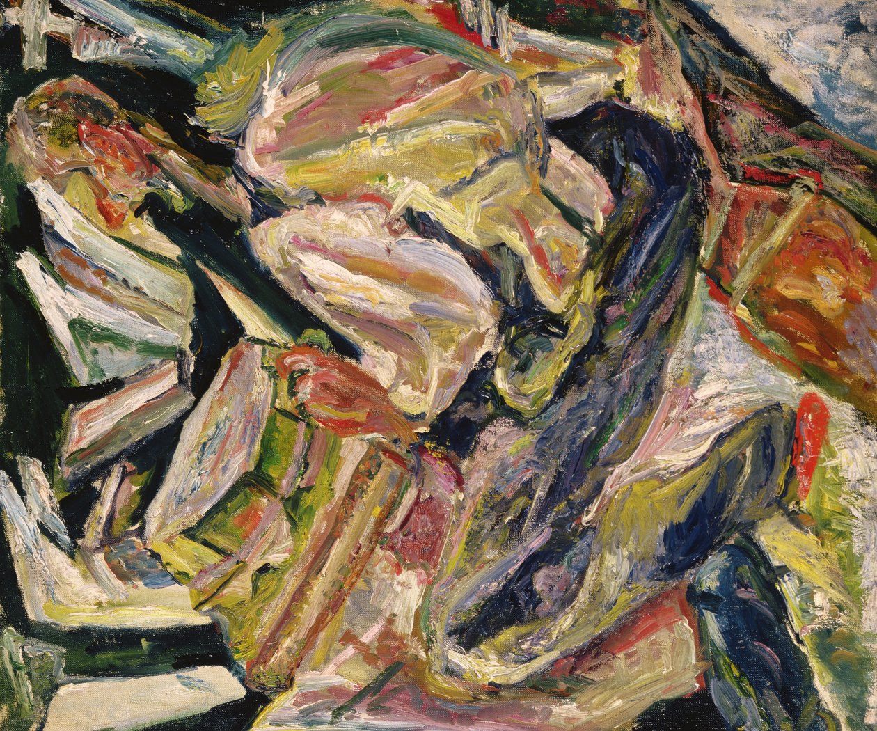 Homme Assis, n. 1920-29 (öljy kankaalle) tekijältä Chaim Soutine