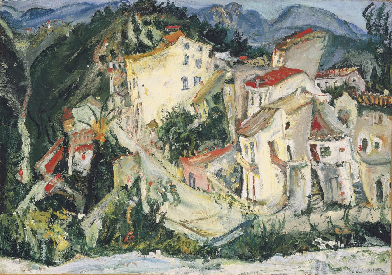 Maisema Cagnesissa; Cagnesin maisema, n. 1924-1925 tekijältä Chaim Soutine