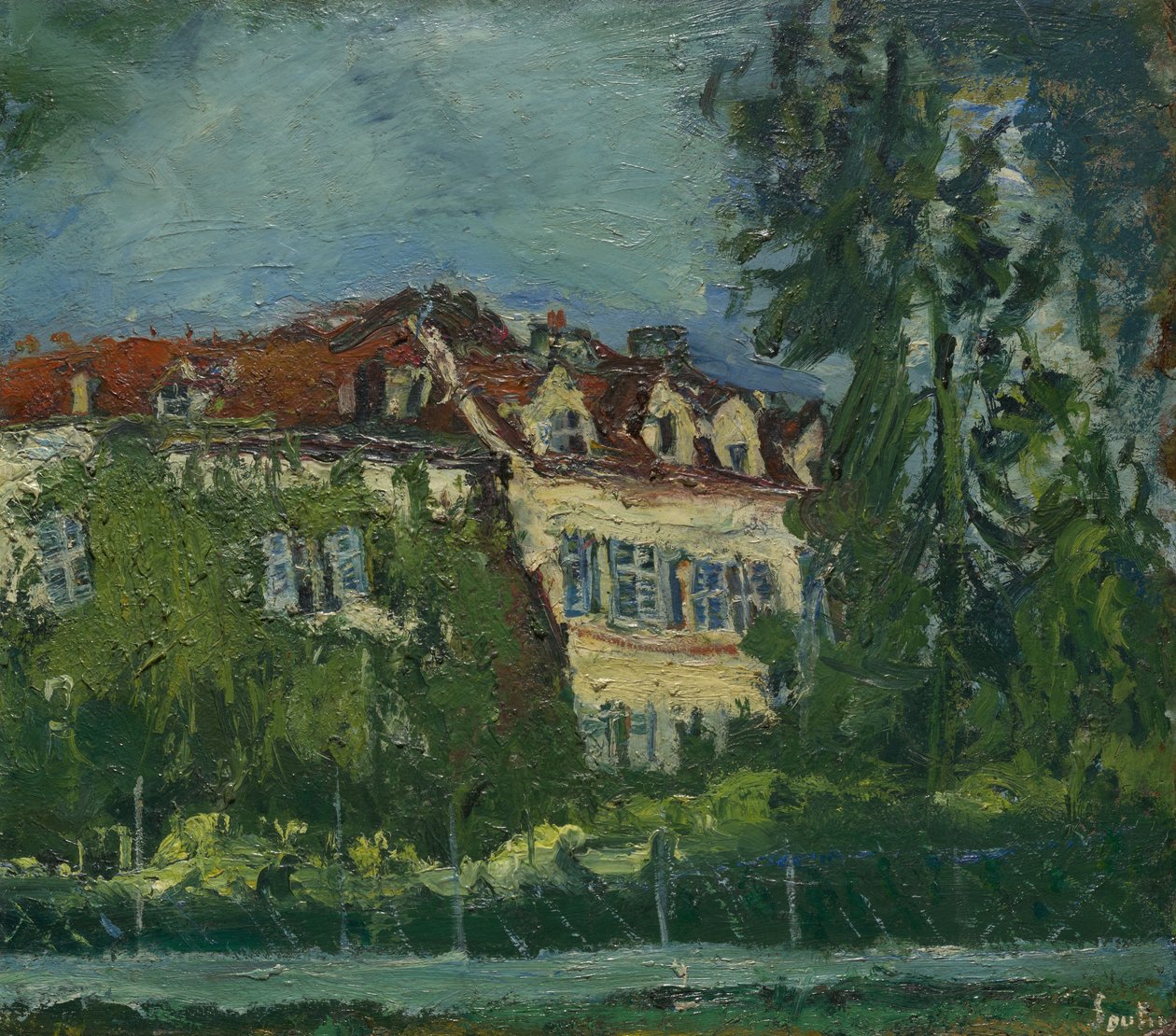 Maisema ja talo, n.1934 tekijältä Chaim Soutine