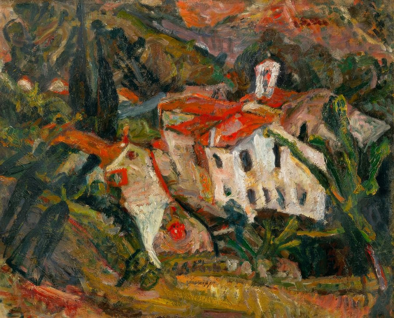 Landschaft Céretissä tekijältä Chaim Soutine
