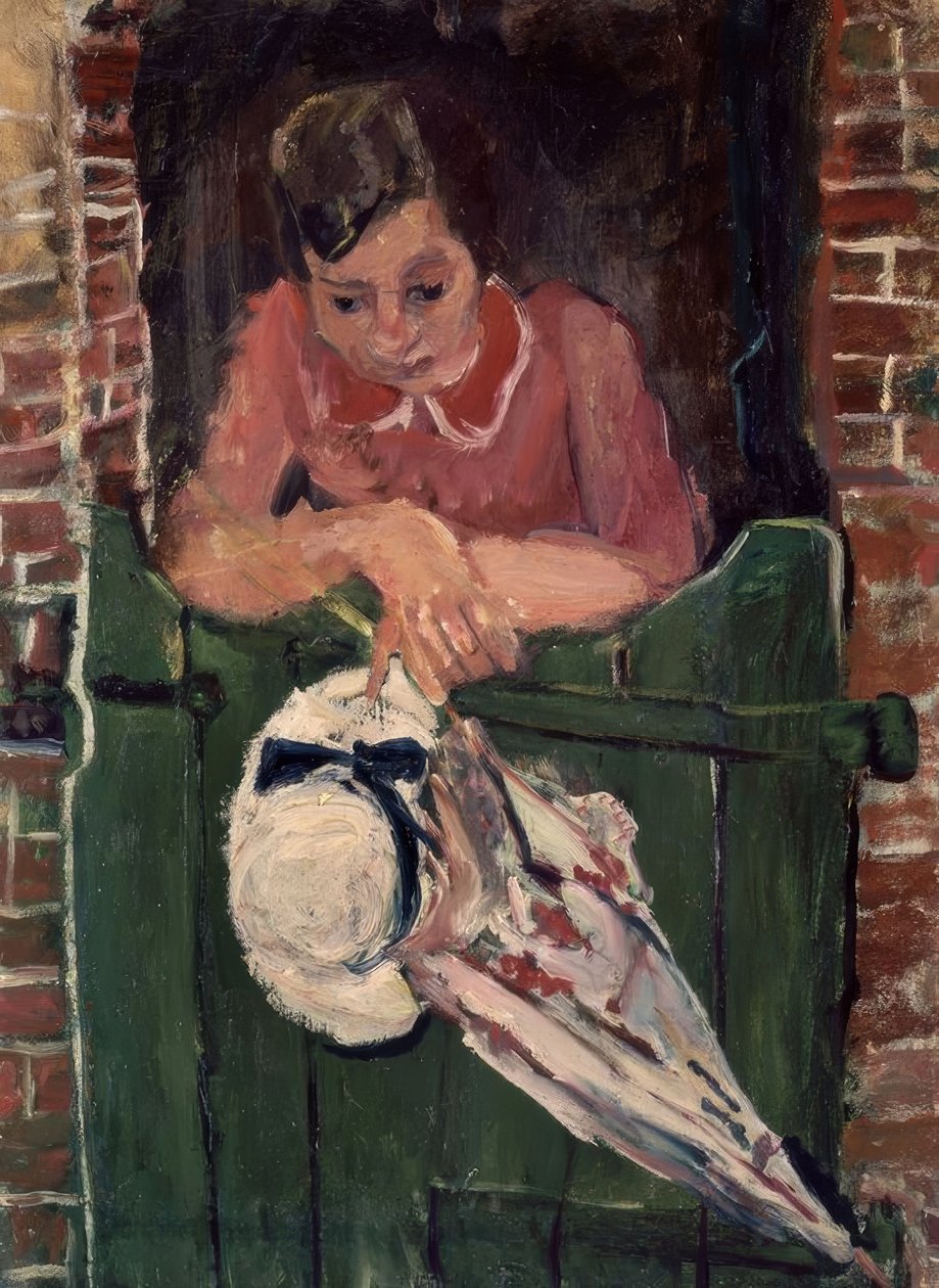 MUJER CON UNA SOMBRILLA – S XX – EXPRESIONISMO FRANCES tekijältä Chaim Soutine