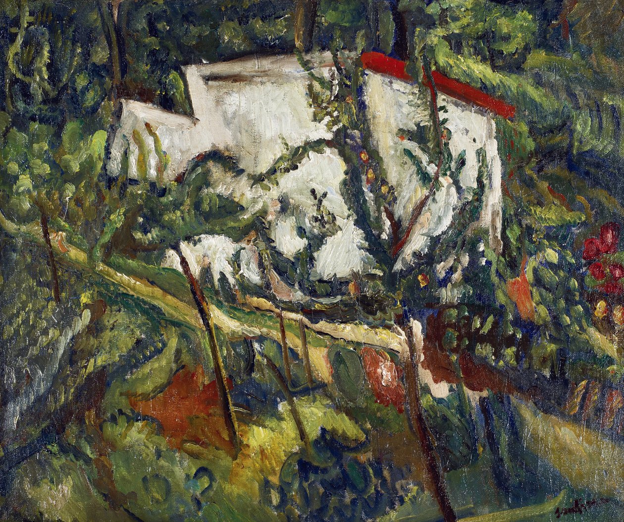 House of Clamart Painting Chaim Soutine (1893-1943), n. 1918 - Öljy kankaalle, 60x72,8 - Yksityiskokoelma tekijältä Chaim Soutine