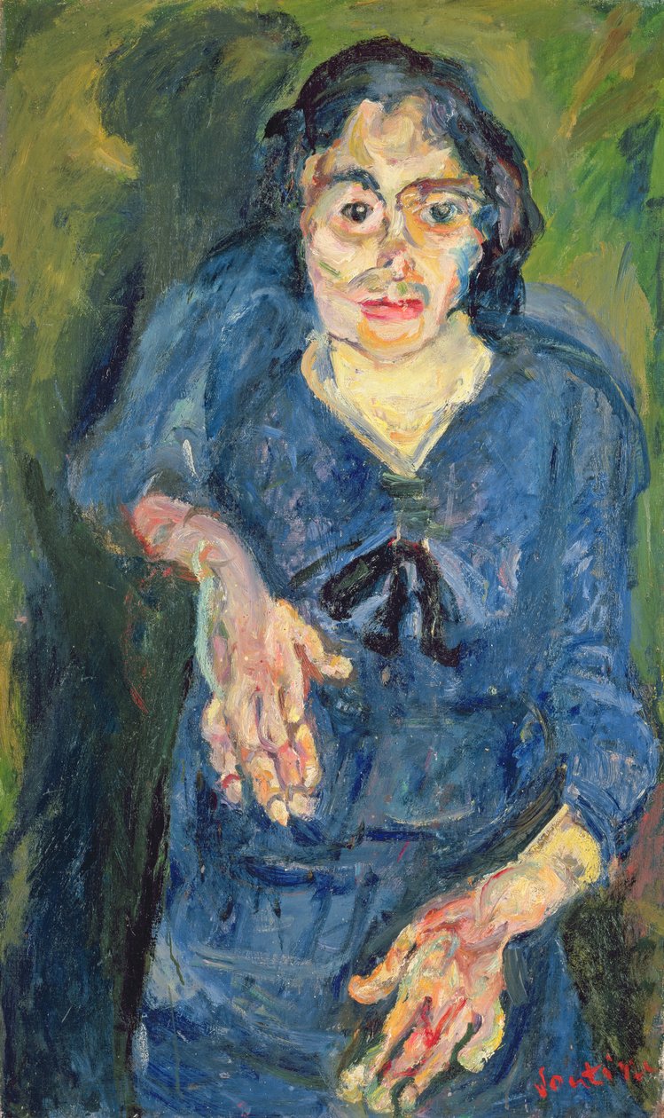 Muotokuva - nainen sinisessä tekijältä Chaim Soutine
