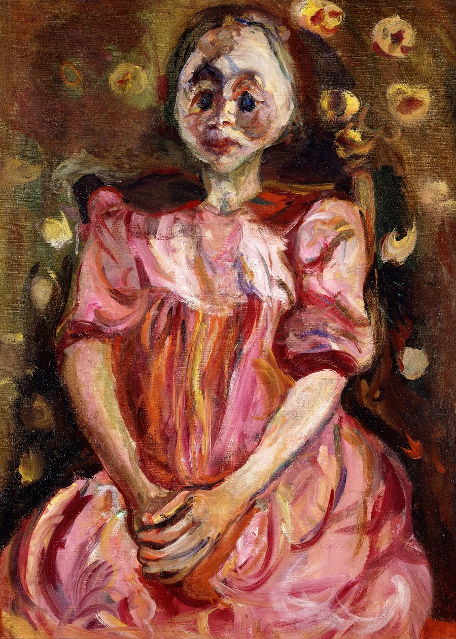 Pieni tyttö vaaleanpunaisessa; La Petite Fille en Rose, 1923-1924 tekijältä Chaim Soutine