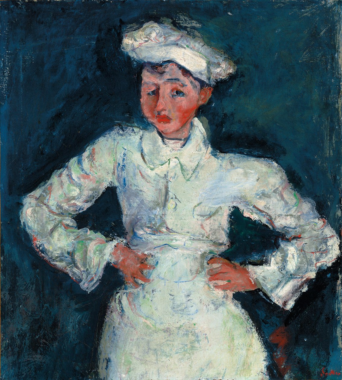 Pieni konditoriakokki; Pikku kondiittori, n. 1927 tekijältä Chaim Soutine