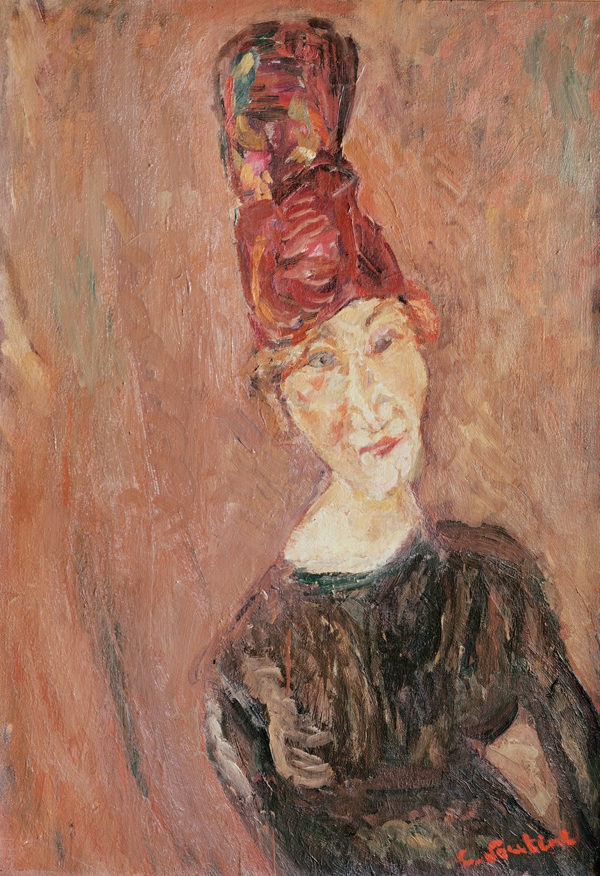 Nainen hatulla, 1926 tekijältä Chaim Soutine