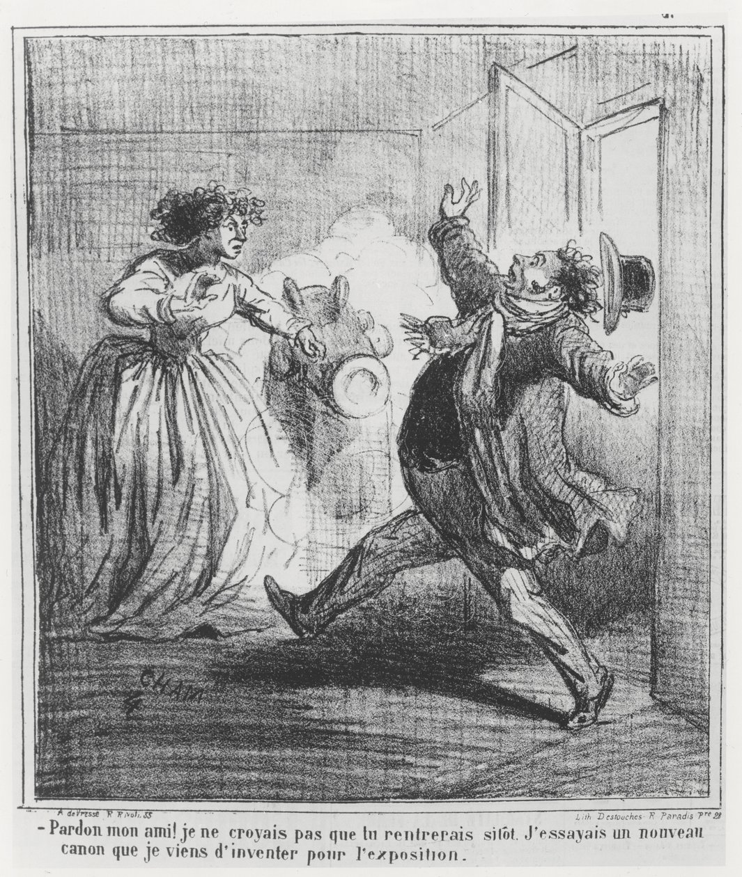 Karikatyyri Exposition Universelistä vuonna 1867 tekijältä Cham