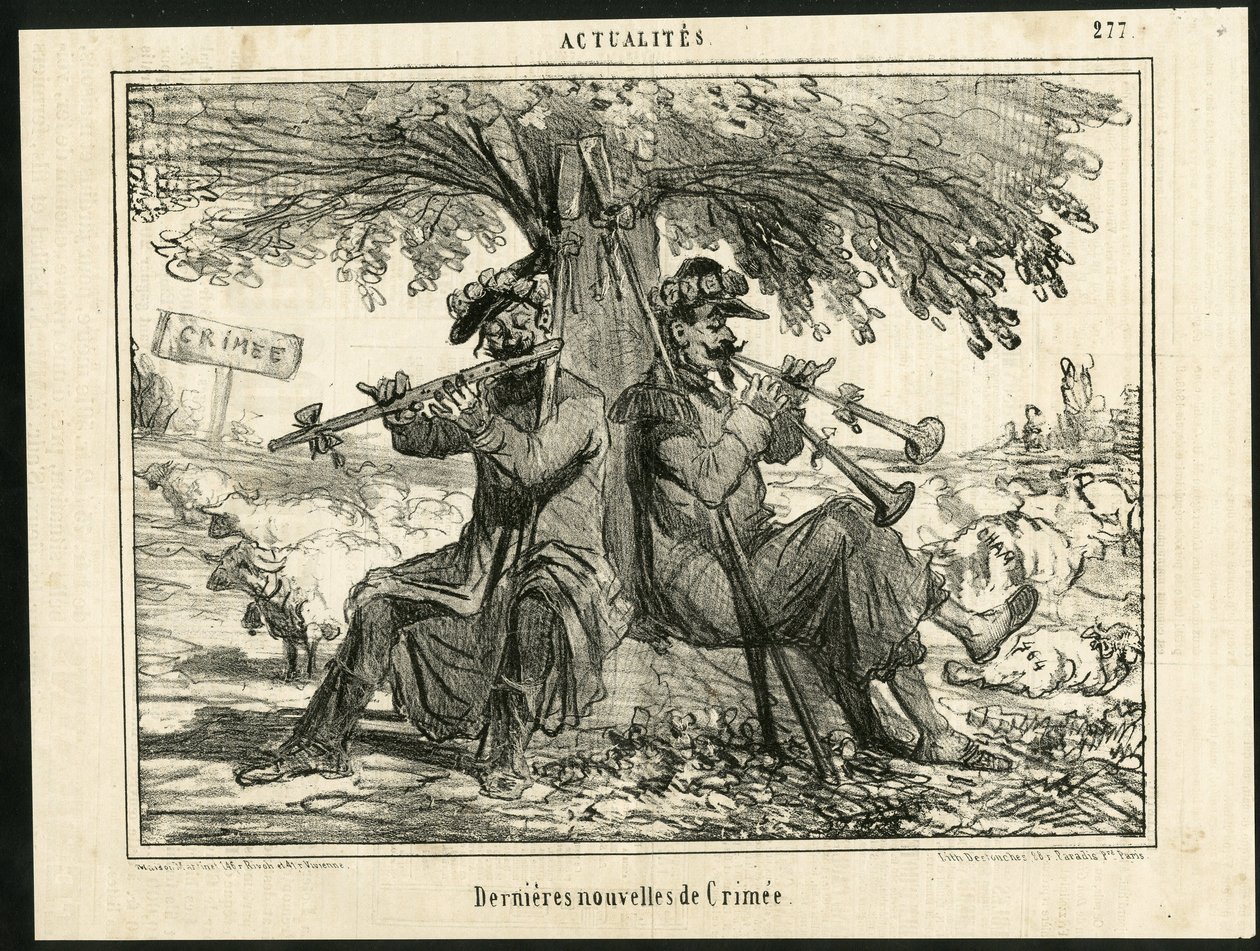 Kuva Chamista (1819-1879) Charivarissa - Viimeisimmät Krimin uutiset - Sota, Musiikki, Krimi (Krimin sota tekijältä Amédée de Noé