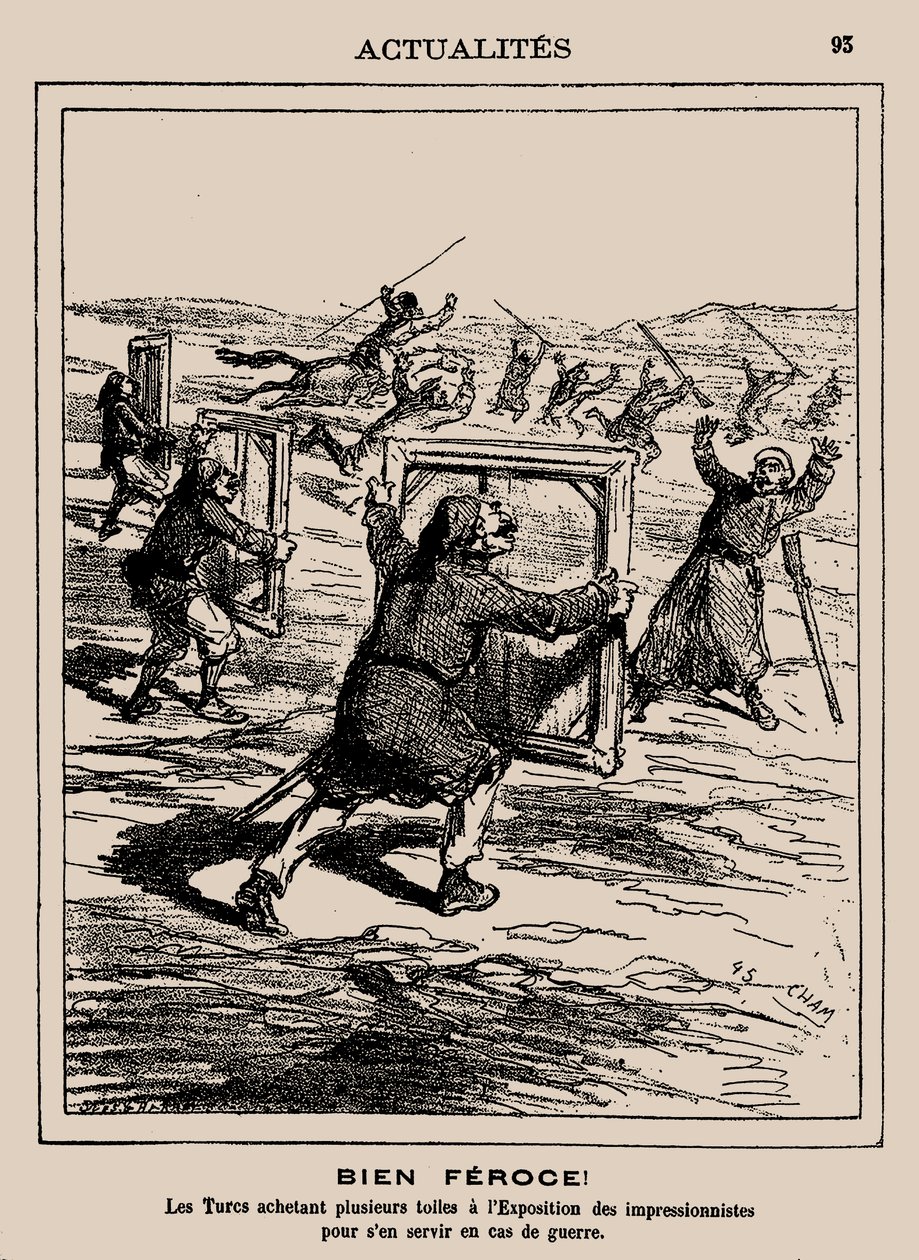 Hurja! Turkkilaiset ostavat useita teoksia impressionistisesta näyttelystä..., 1877. tekijältä Cham