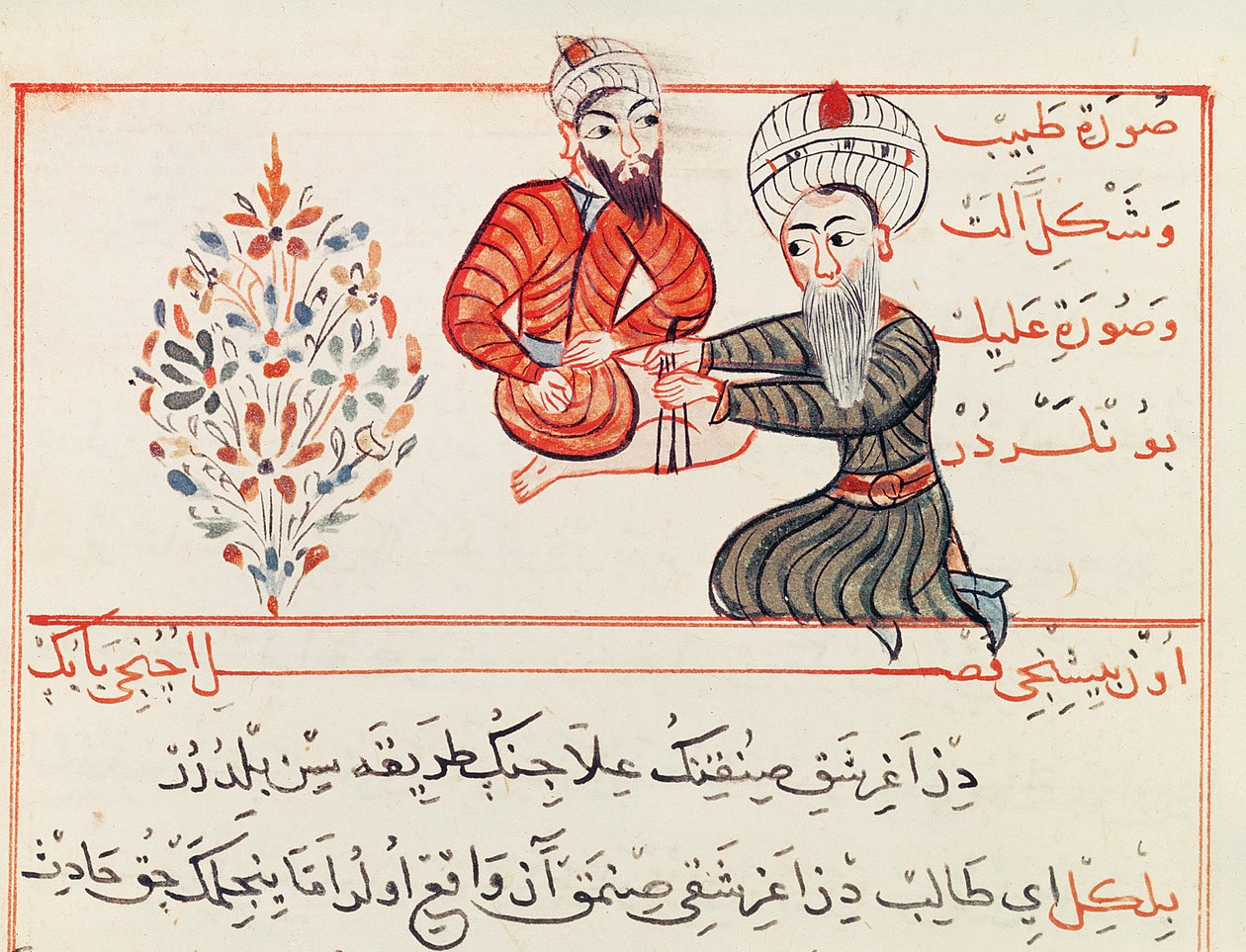 Ms Sup Turc 693 fol. 188 Reisiluun murtuman pienentäminen tai asettaminen, 1466 tekijältä Charaf ed Din
