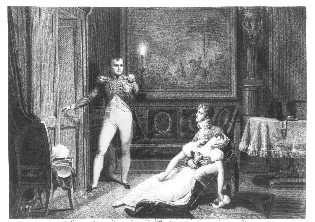 Napoleon I:n (1769-1821) ja Josephine Tascher de la Pagerien (1763-1814) avioero 30. marraskuuta 1809 tekijältä Charles Abraham Chasselat