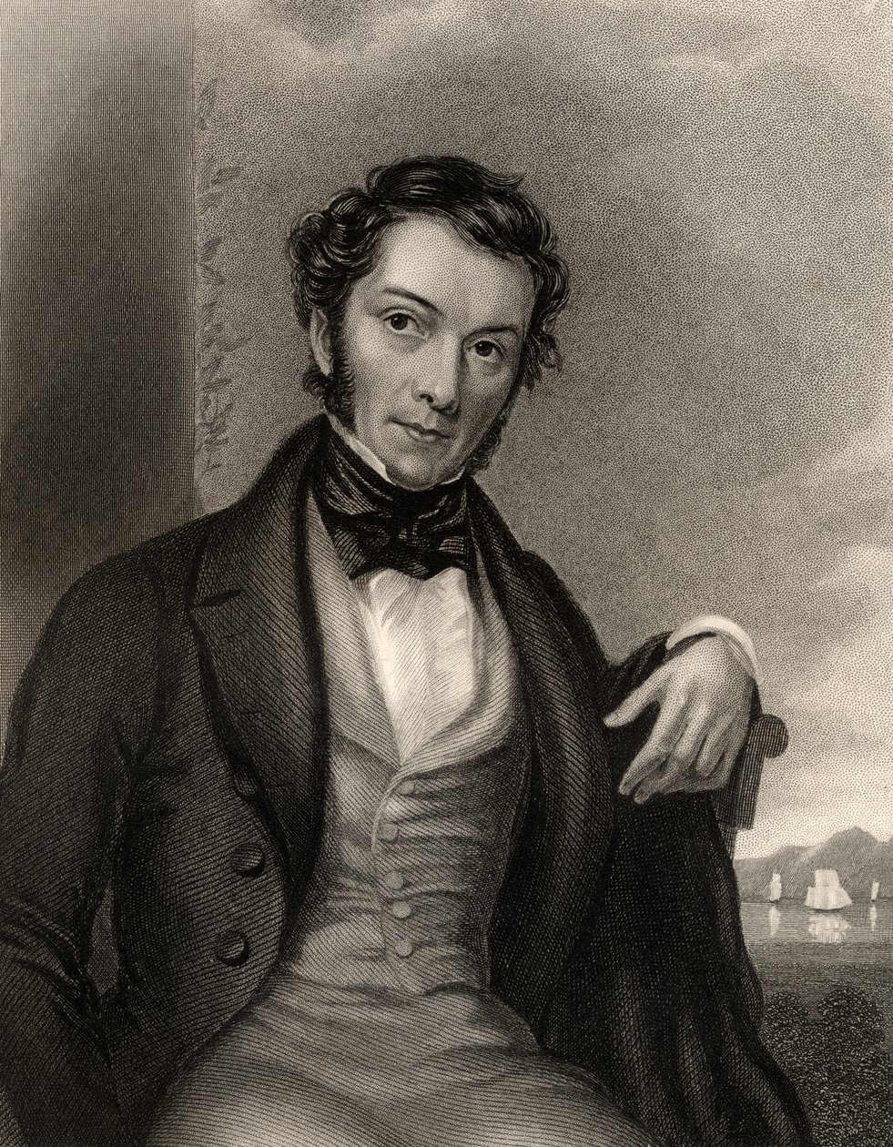 Richard Cobden, kaiverrettu G. Adcockin toimesta, teoksesta "The National Portrait Gallery, Volume III", julkaistu noin vuonna 1820. tekijältä Charles Allen Duval