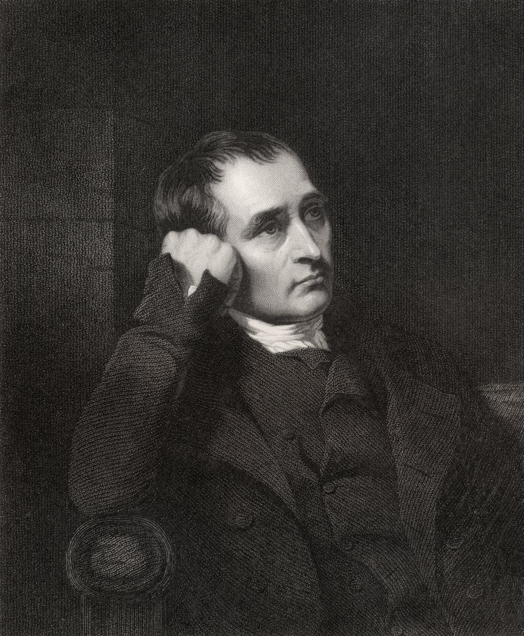 Samuel Crompton, kaiverrettu J. Morrison, National Portrait Gallerysta, osa V, julkaistu noin 1835 tekijältä Charles Allingham