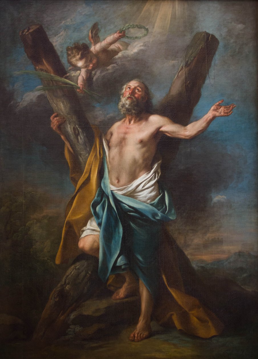 Andreas umarmte sein Kreuz tekijältä Charles André van Loo